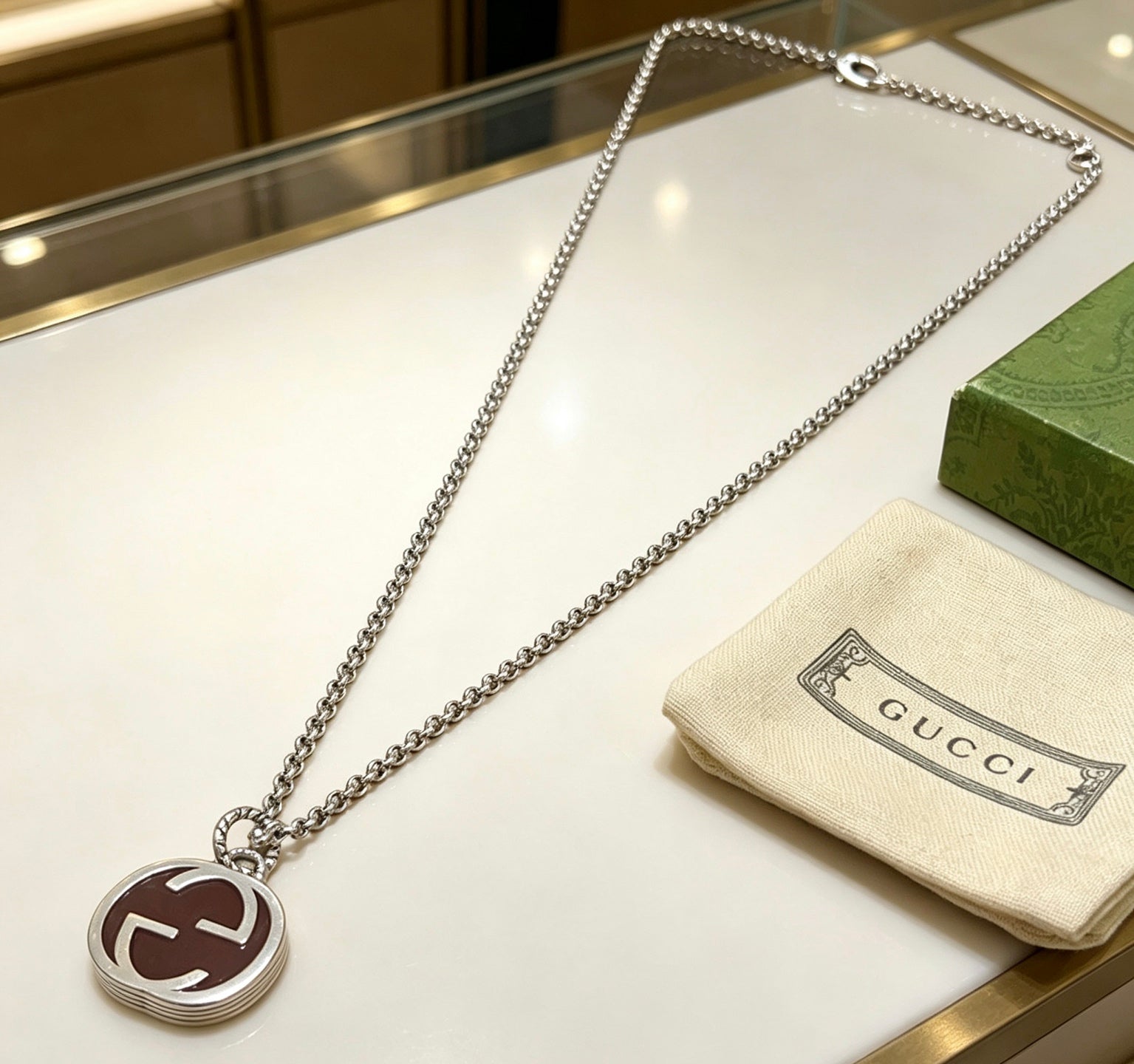 Gucci Vintage Double G Necklace