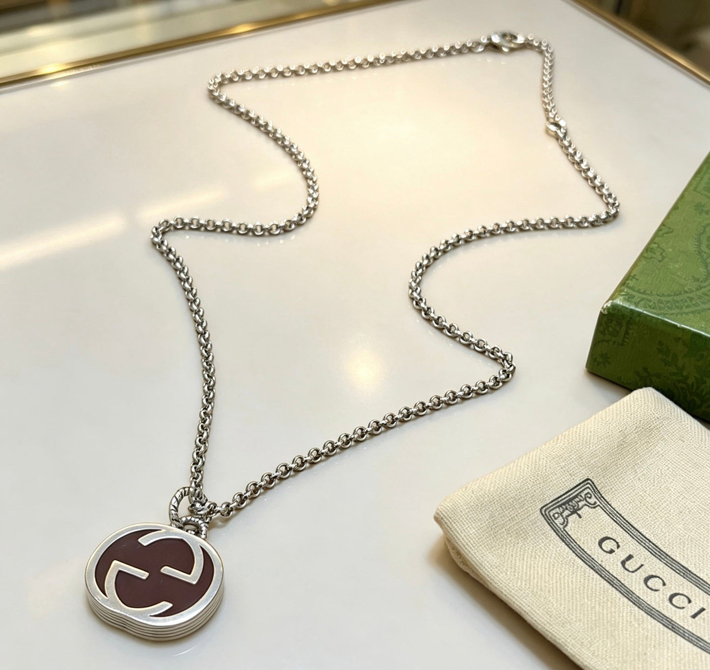 Gucci Vintage Double G Necklace