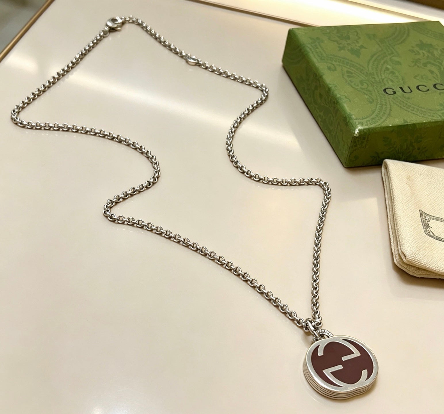 Gucci Vintage Double G Necklace