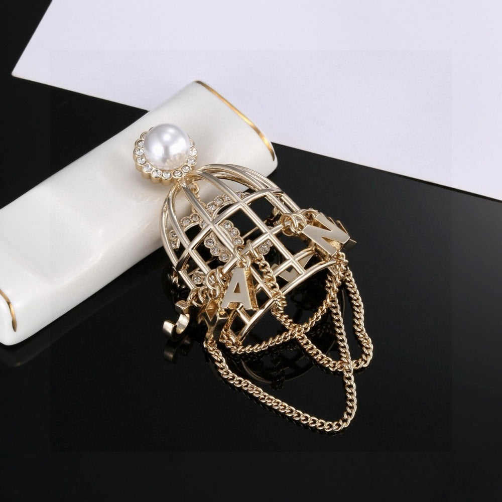 Chanel Crystal Double C Brooch