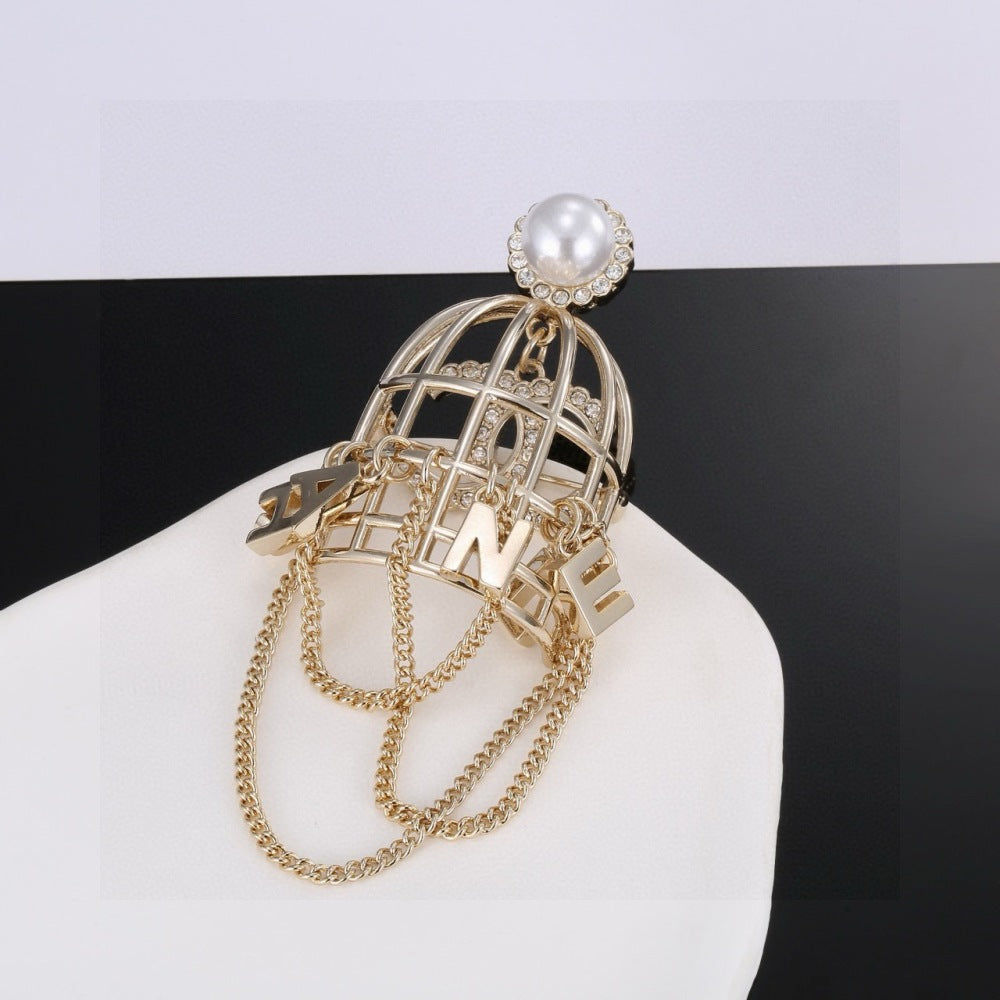 Chanel Crystal Double C Brooch