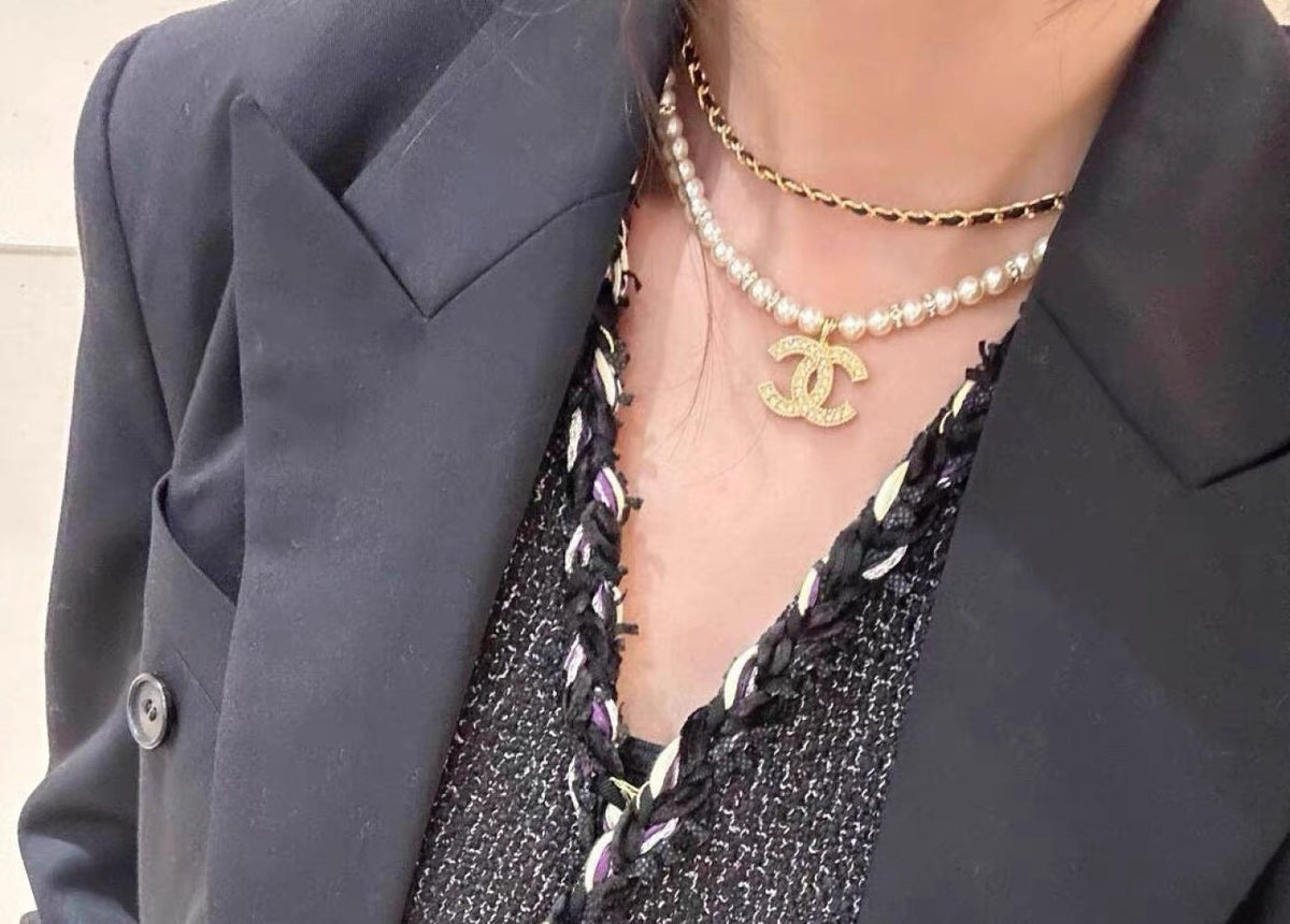 Chanel Pearl Crystal Necklace