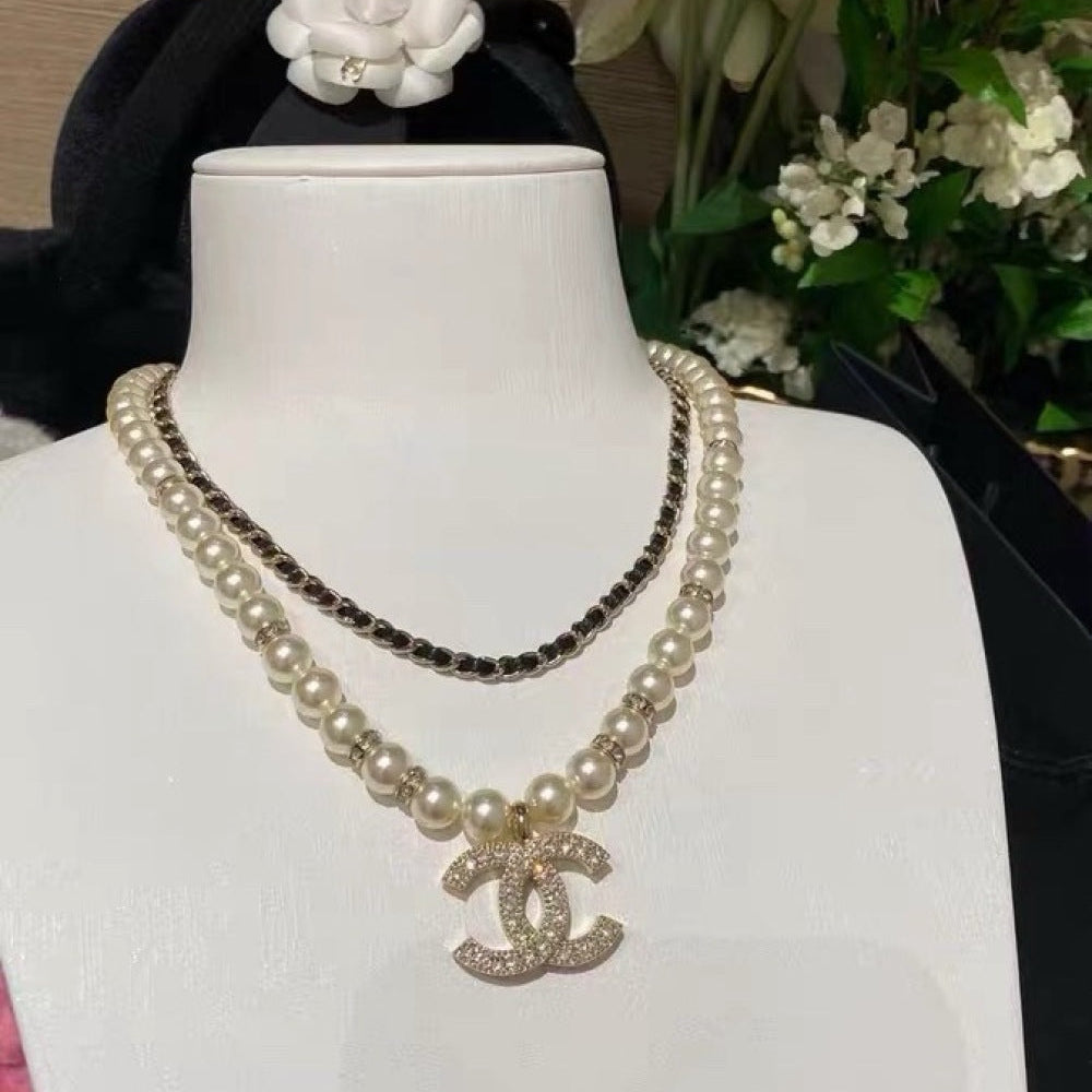 Chanel Pearl Crystal Necklace