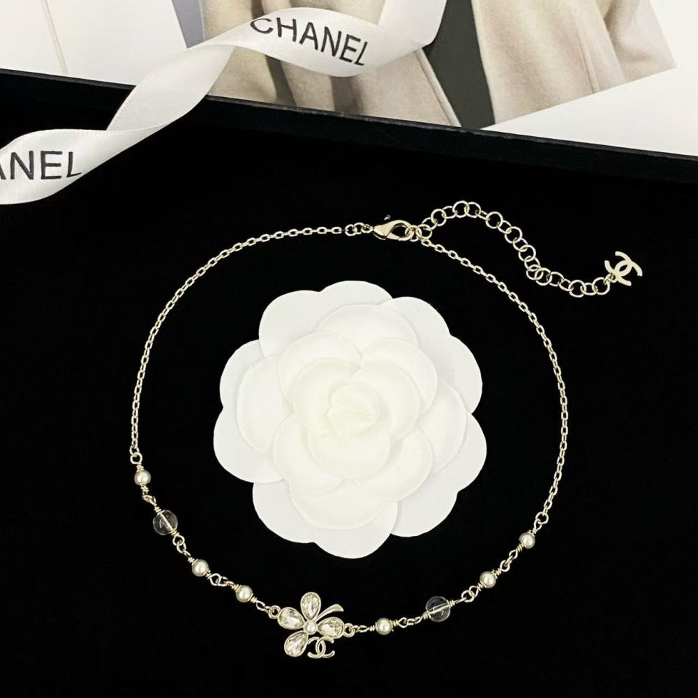 Chanel Pearl Crystal Necklace