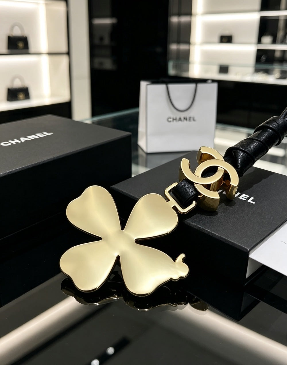 Chanel Double C Keychain