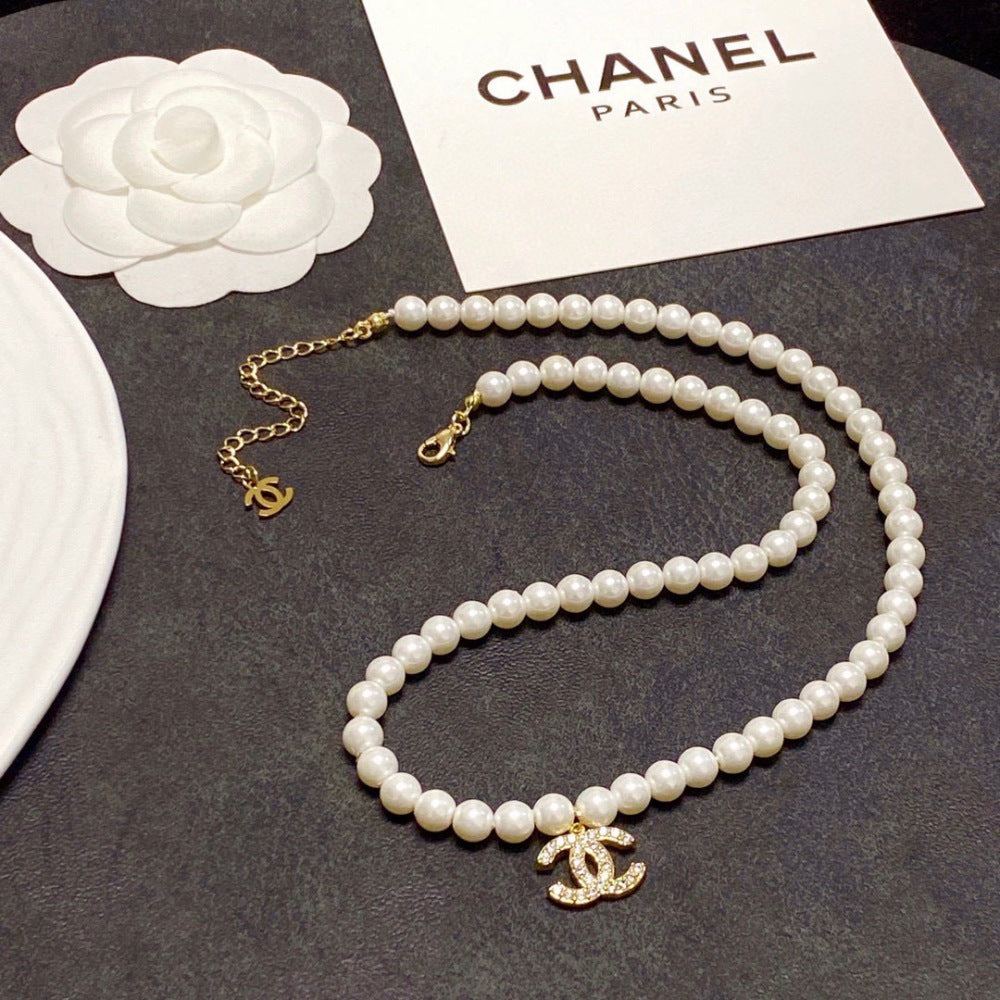 Chanel Pearl Double C Necklace