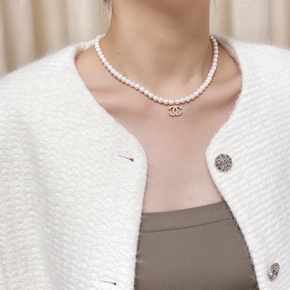 Chanel Pearl Double C Necklace