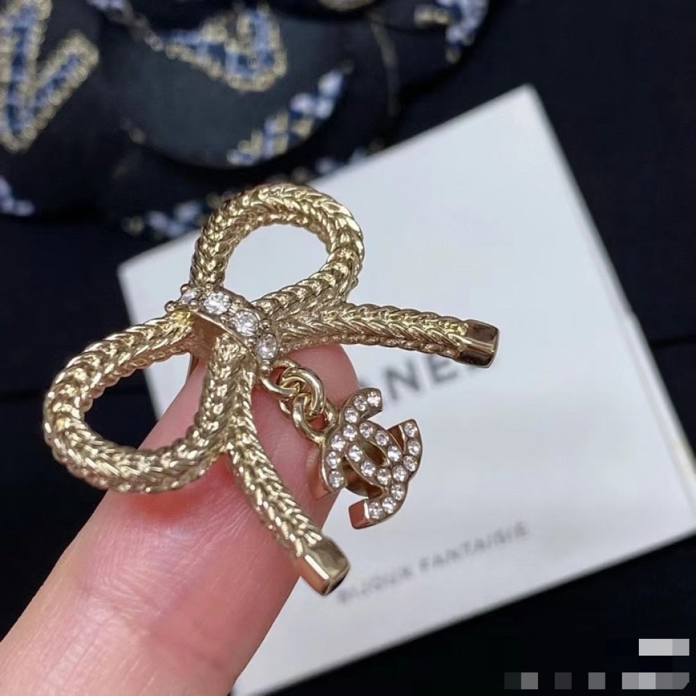 Chanel Bow Double C Earrings