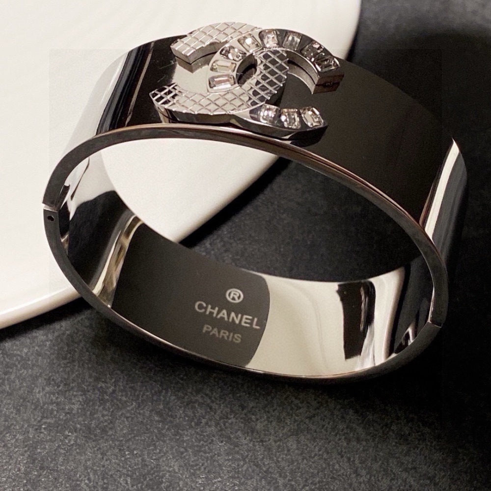 Chanel Crystal Stainless Steel Bracelet