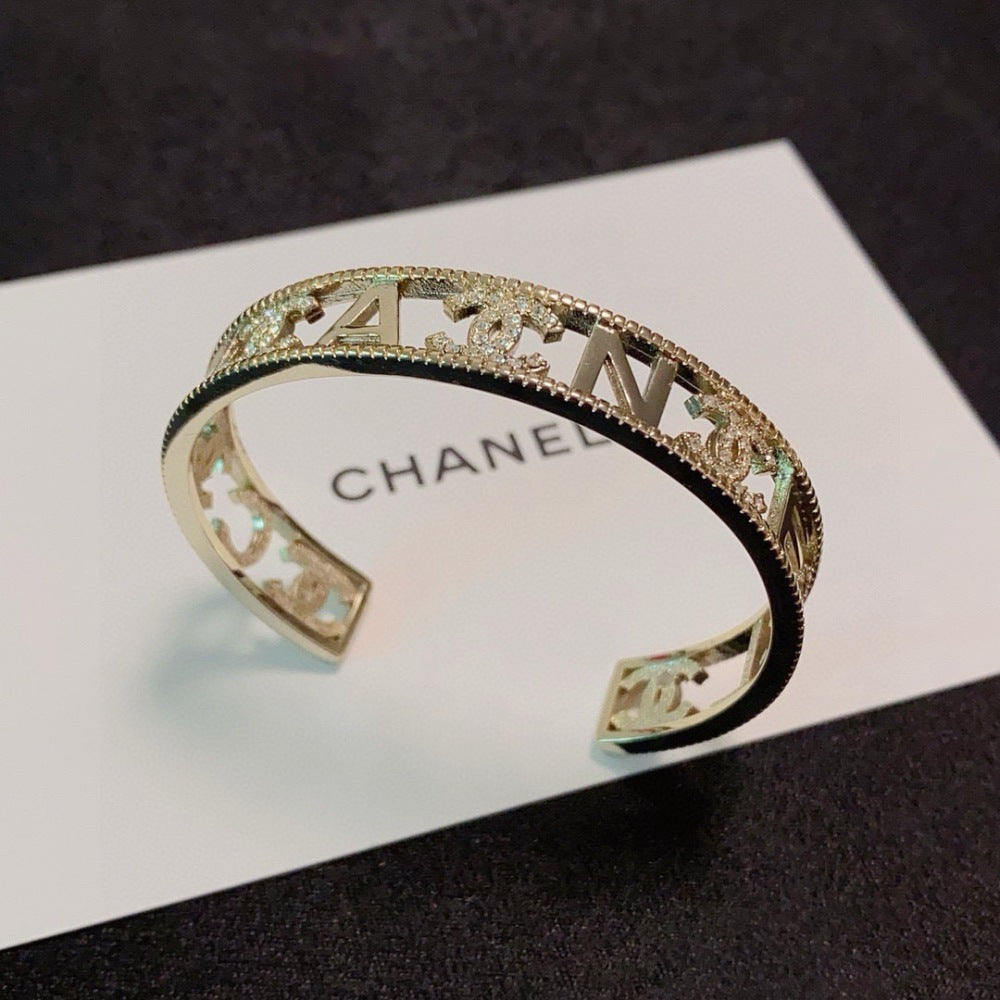 Chanel Crystal Stainless Steel Bracelet