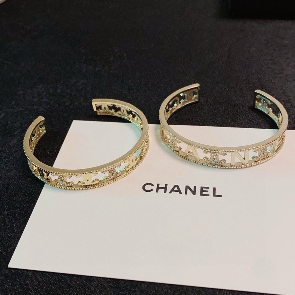 Chanel Crystal Stainless Steel Bracelet