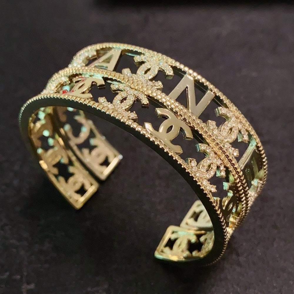 Chanel Crystal Stainless Steel Bracelet