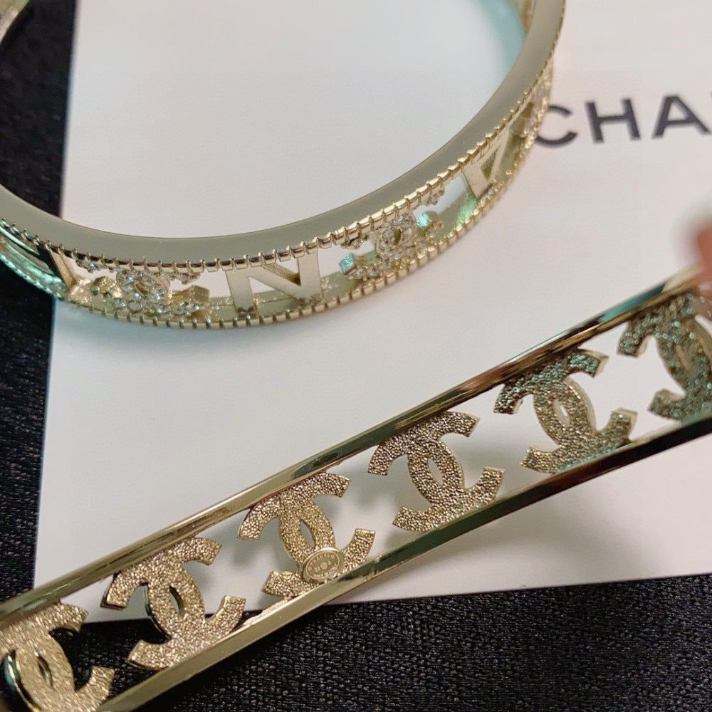 Chanel Crystal Stainless Steel Bracelet