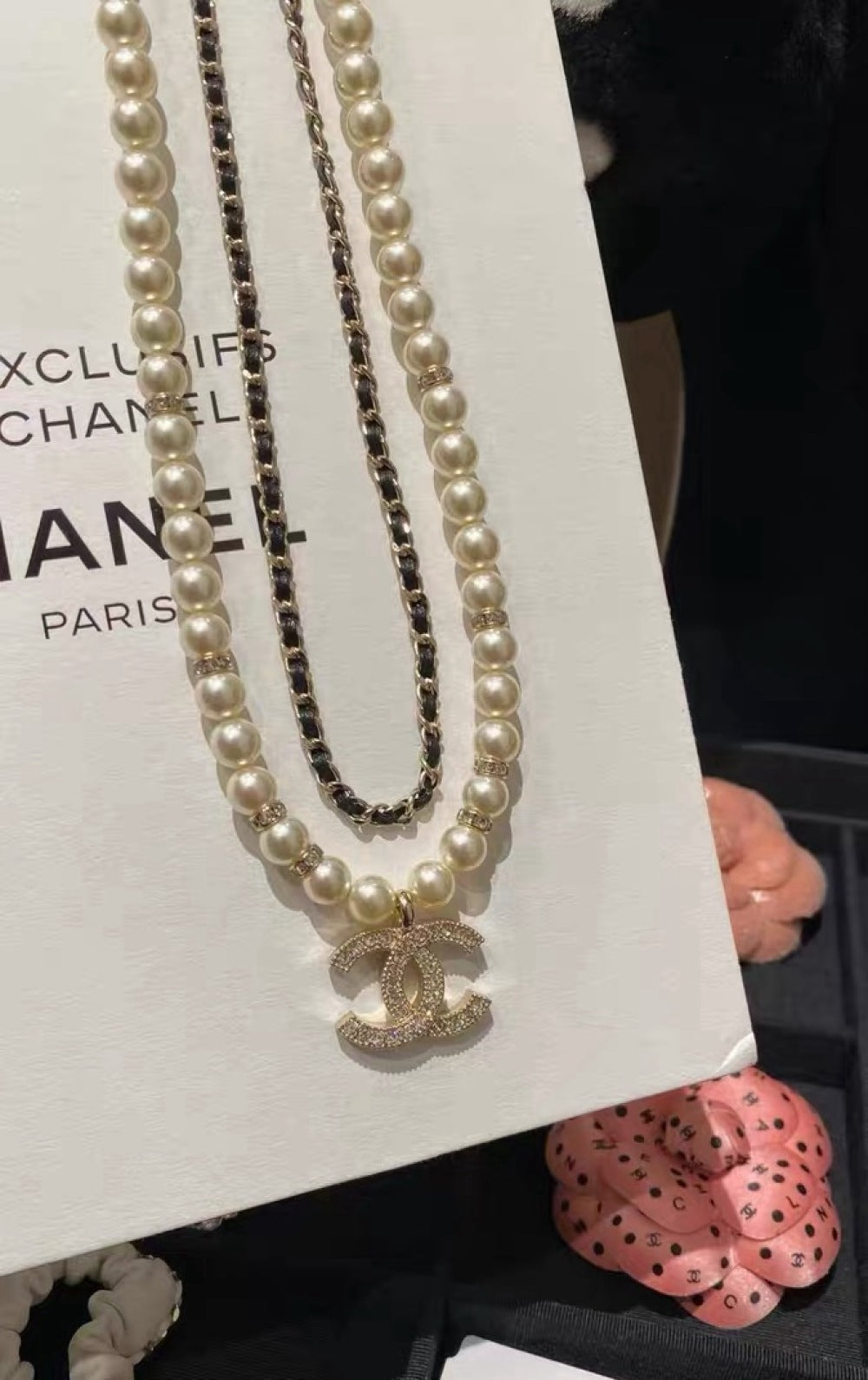 Chanel Pearl Crystal Necklace