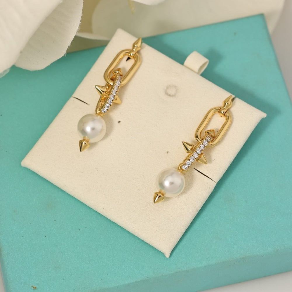 Tiffany & Co. 925 Silver Pearl Earrings