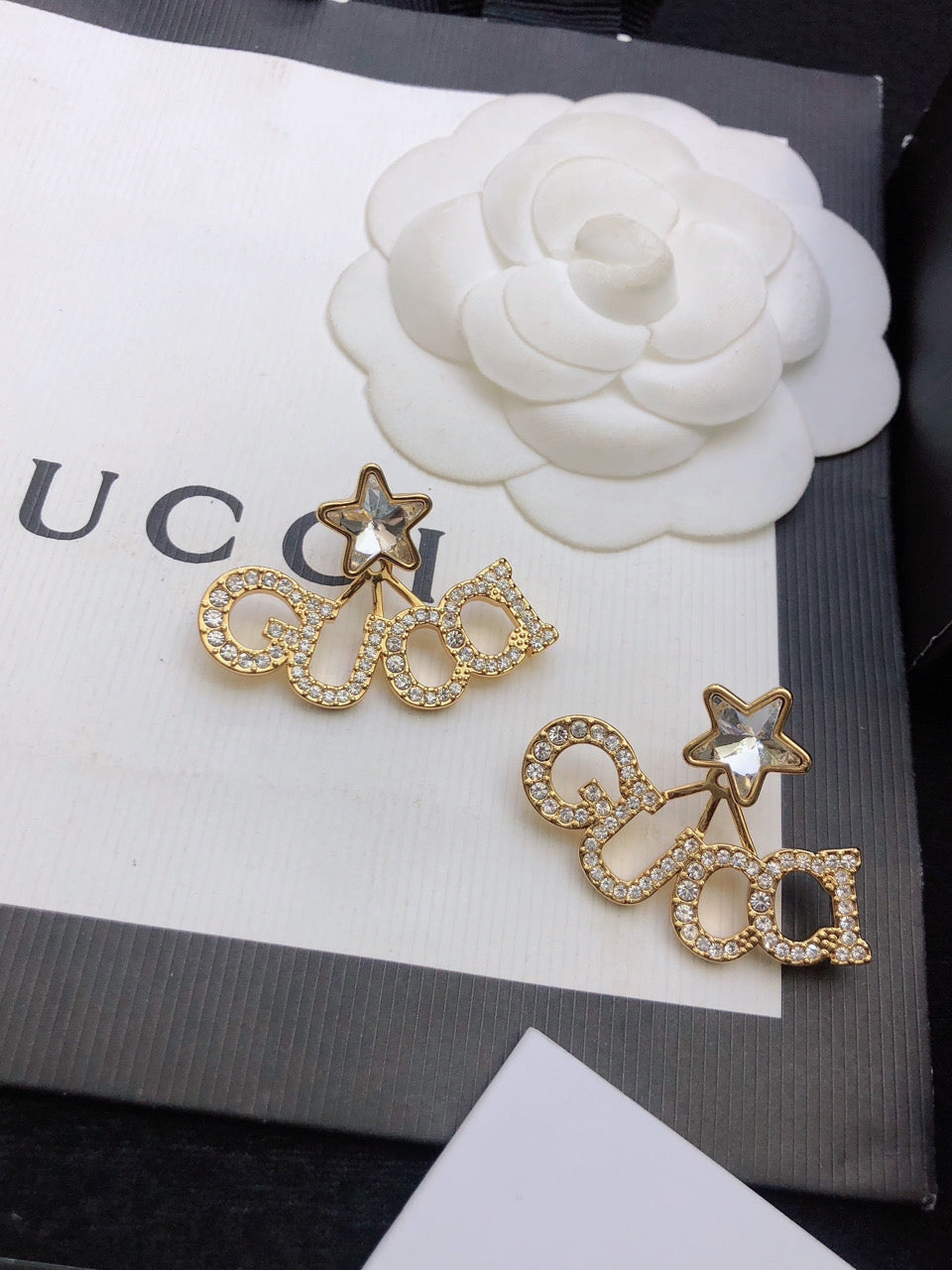 Gucci 925 Silver Brass Earrings