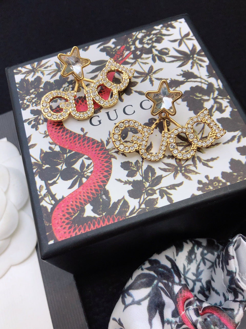 Gucci 925 Silver Brass Earrings