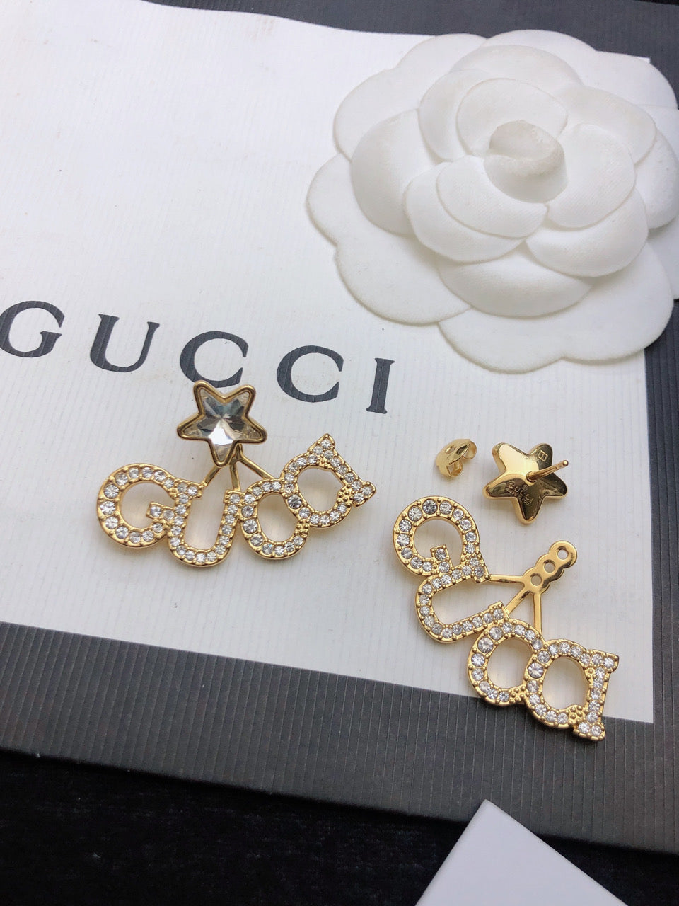 Gucci 925 Silver Brass Earrings