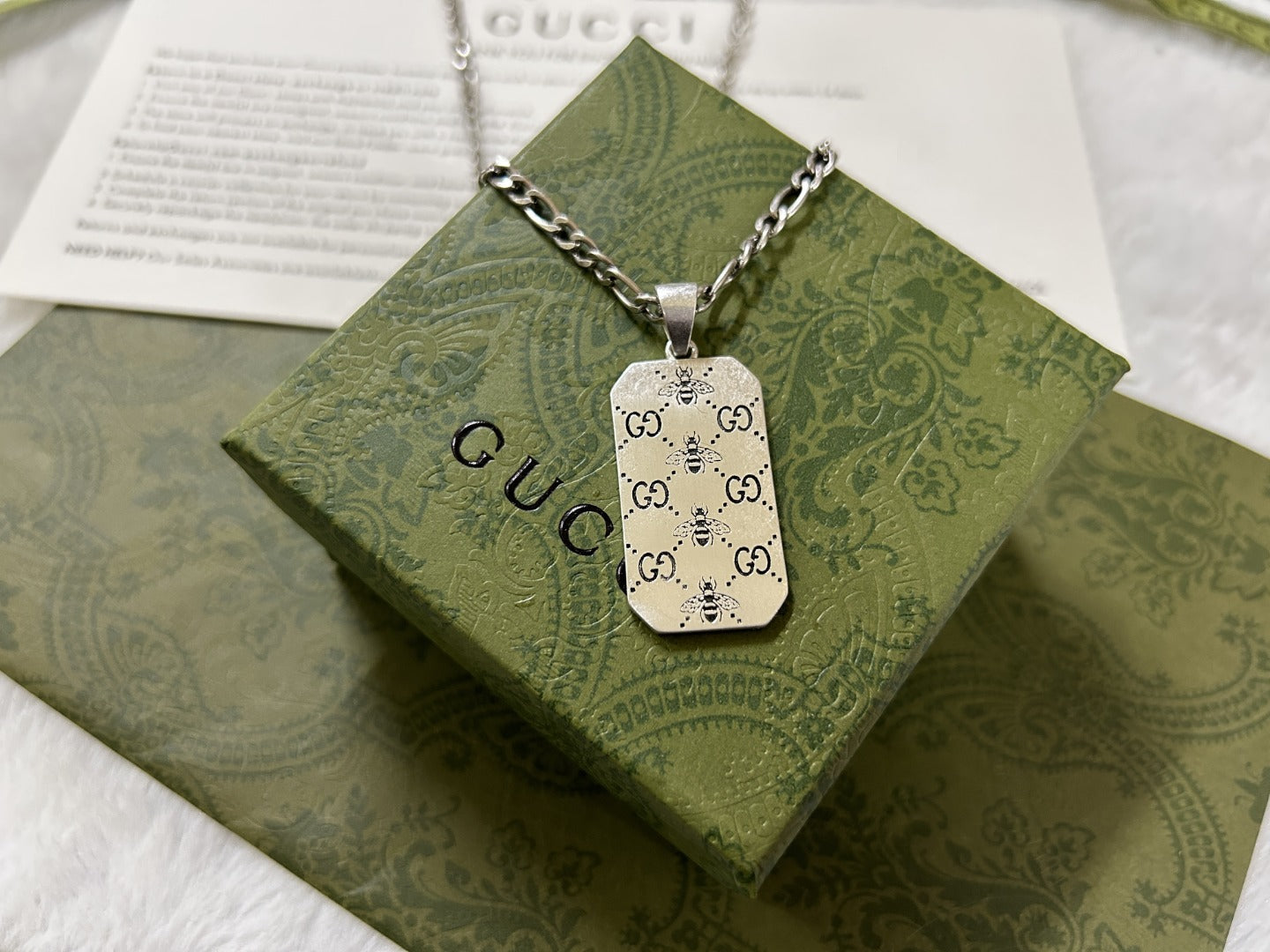 Gucci Double G Bee Necklace