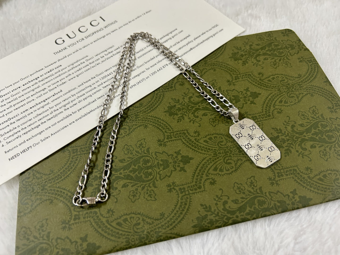 Gucci Double G Bee Necklace