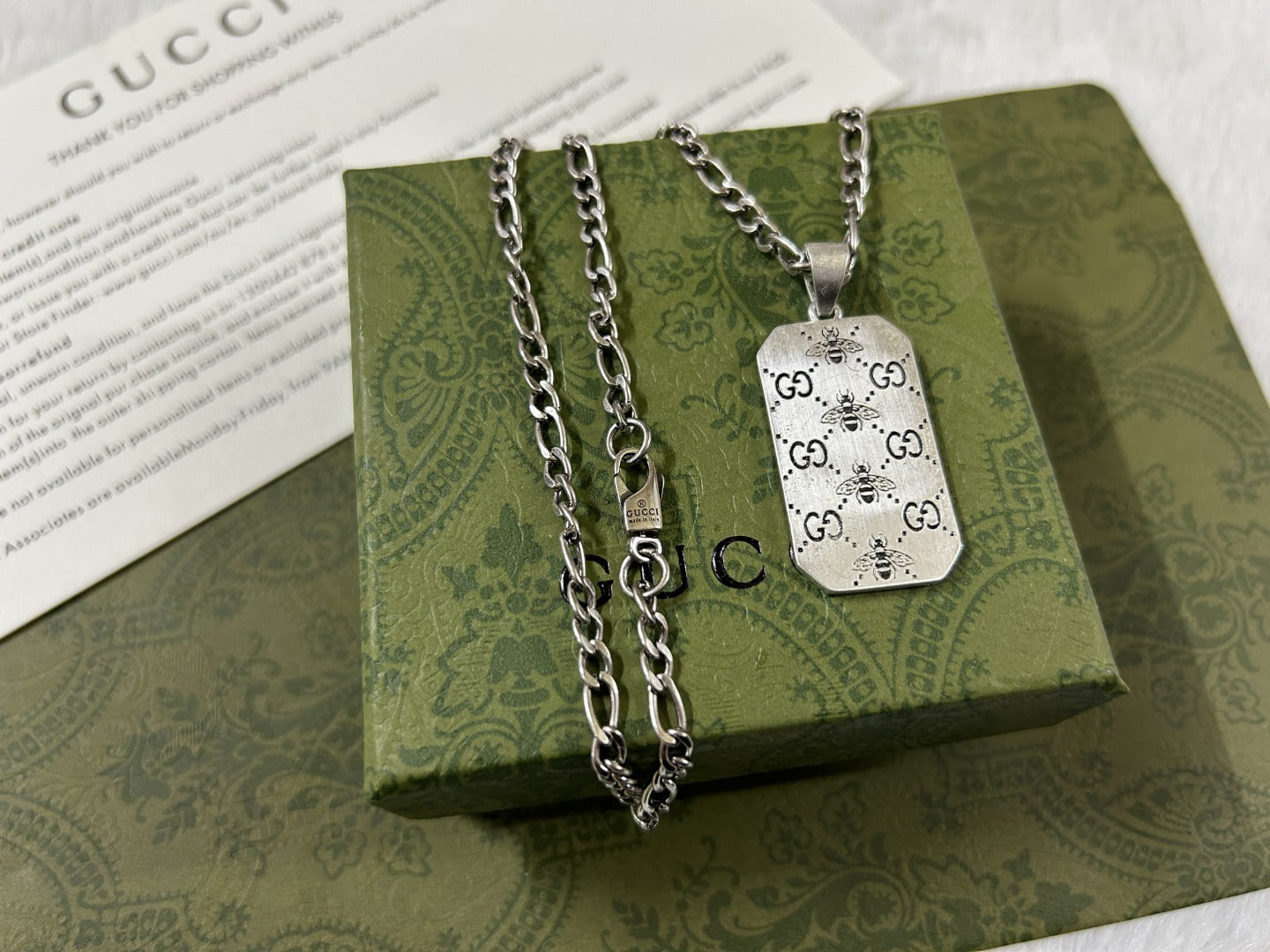 Gucci Double G Bee Necklace