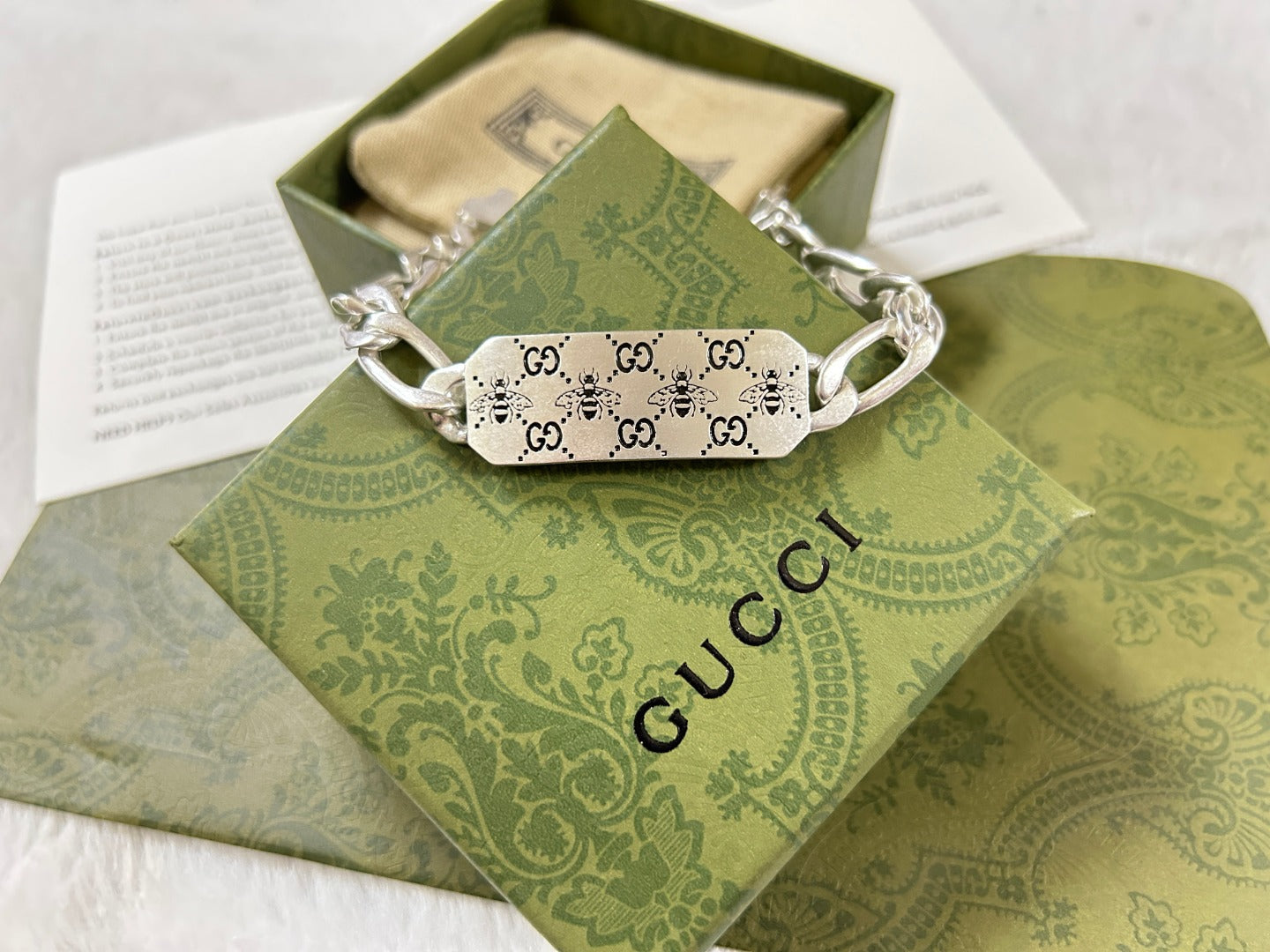 Gucci Double G Bee Bracelet