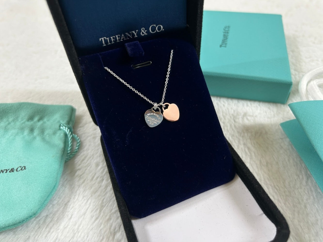 Tiffany & Co. Heart Double Heart Necklace