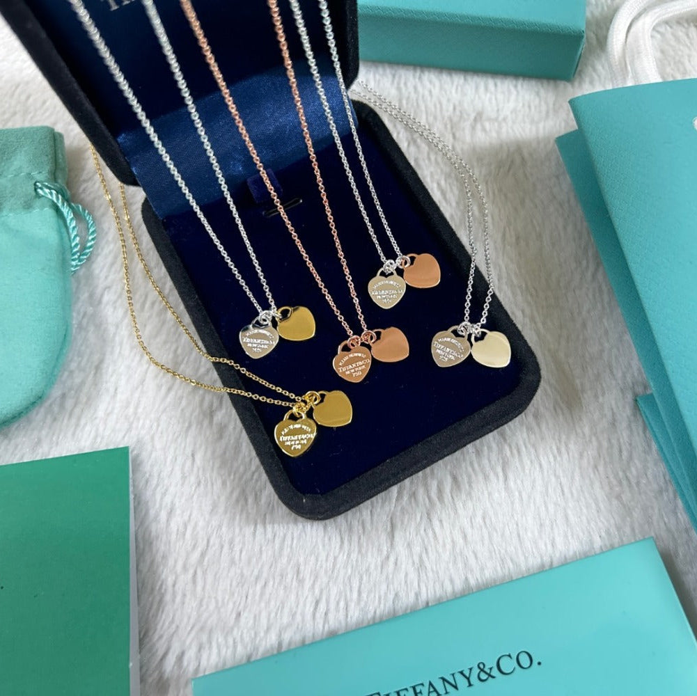 Tiffany & Co. Heart Double Heart Necklace