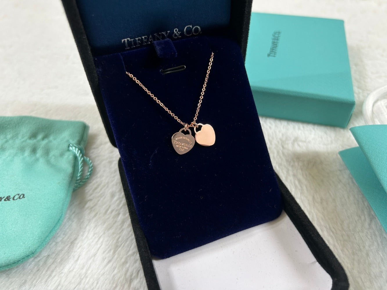 Tiffany & Co. Heart Double Heart Necklace