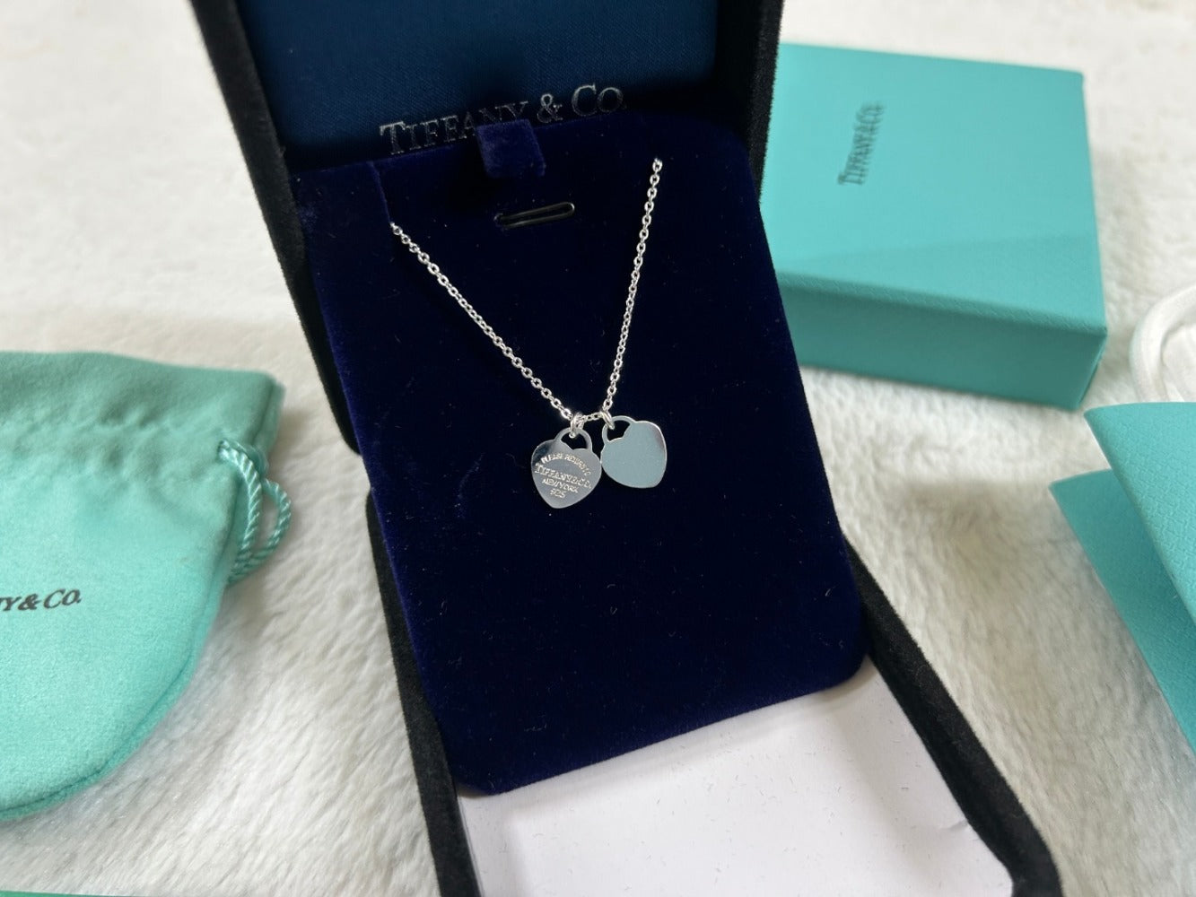 Tiffany & Co. Heart Double Heart Necklace