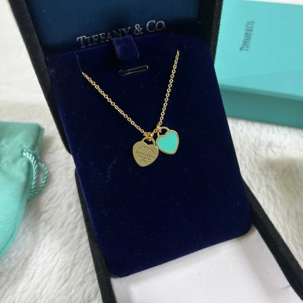 Tiffany & Co. Enamel Heart Necklace