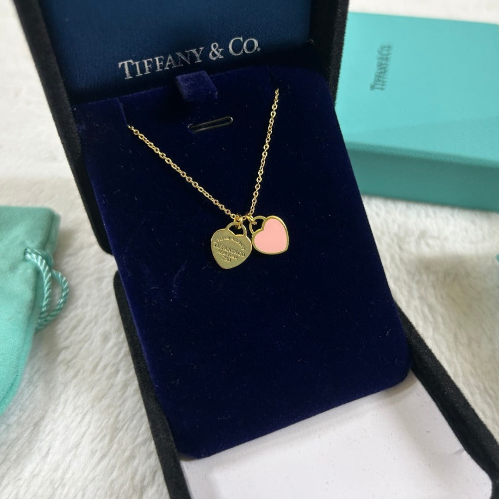 Tiffany & Co. Enamel Heart Necklace