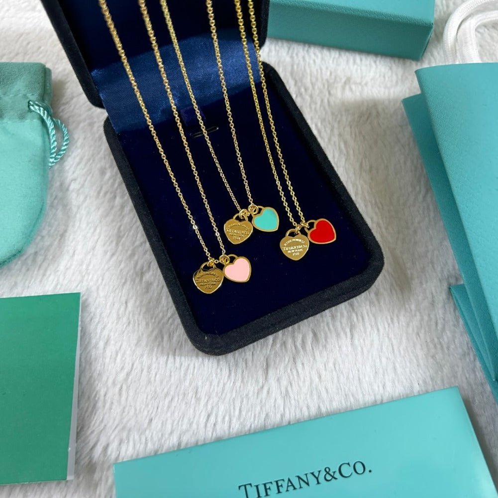 Tiffany & Co. Enamel Heart Necklace