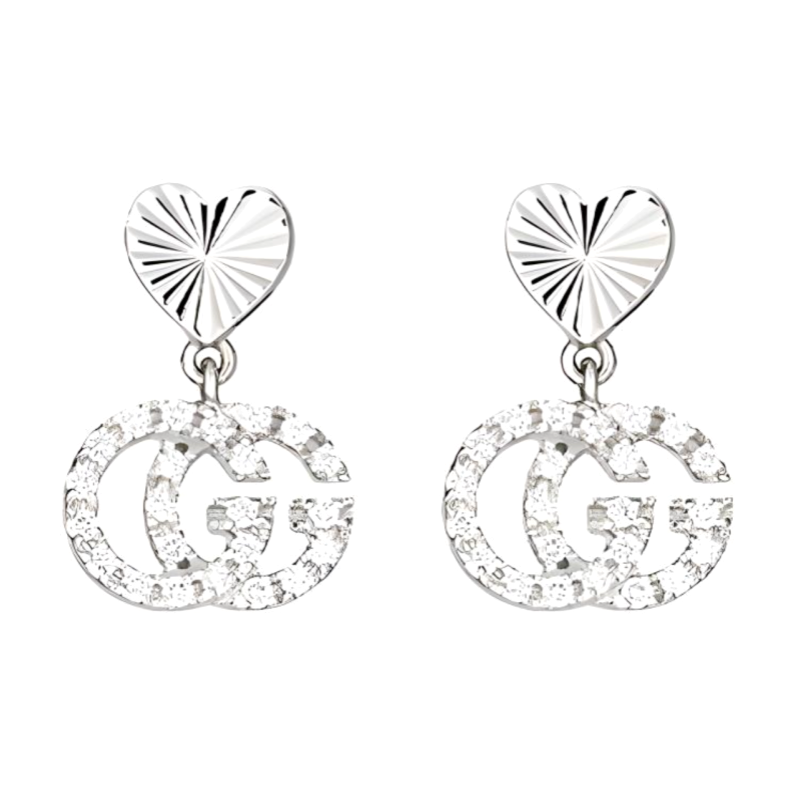 Gucci Crystal Double G Earrings