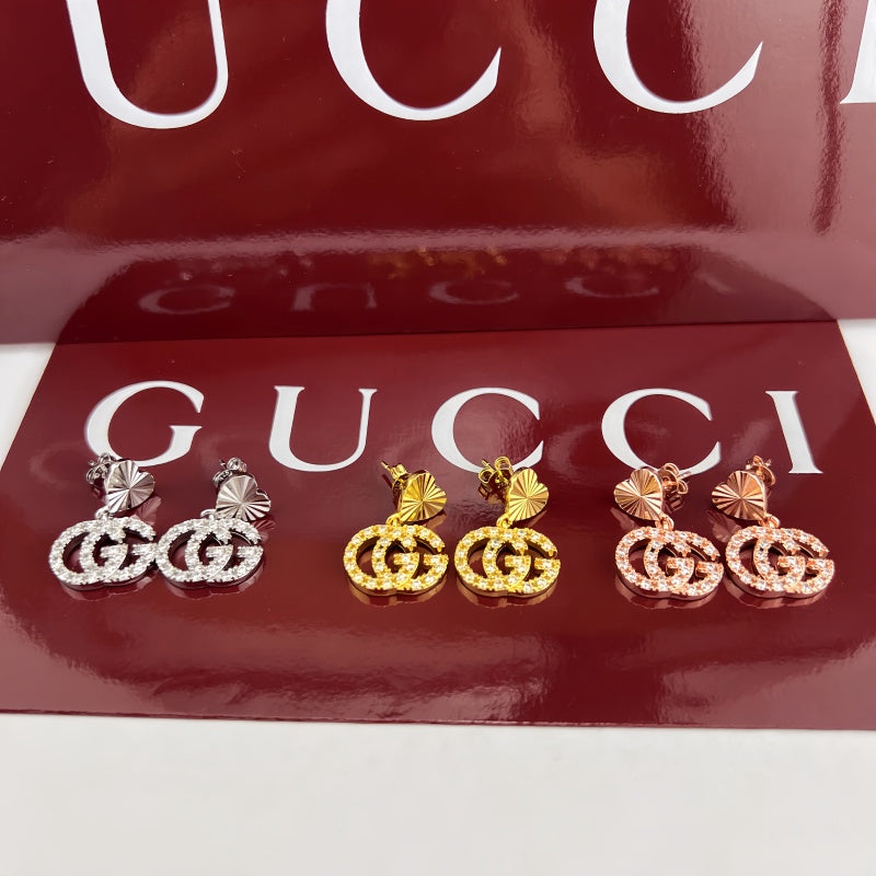 Gucci Crystal Double G Earrings