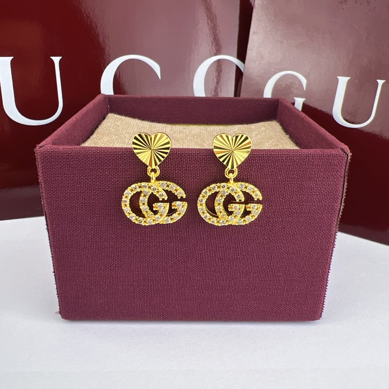 Gucci Crystal Double G Earrings