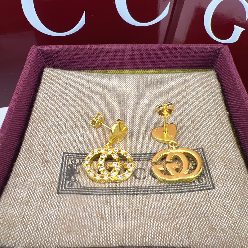 Gucci Crystal Double G Earrings