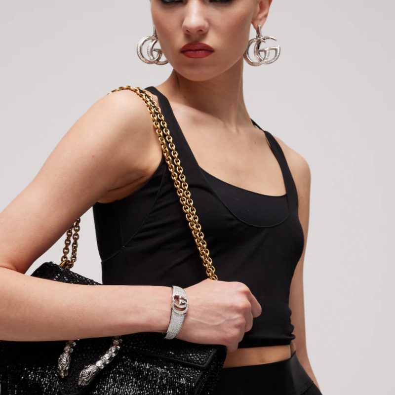 Gucci Crystal Double G Bracelet