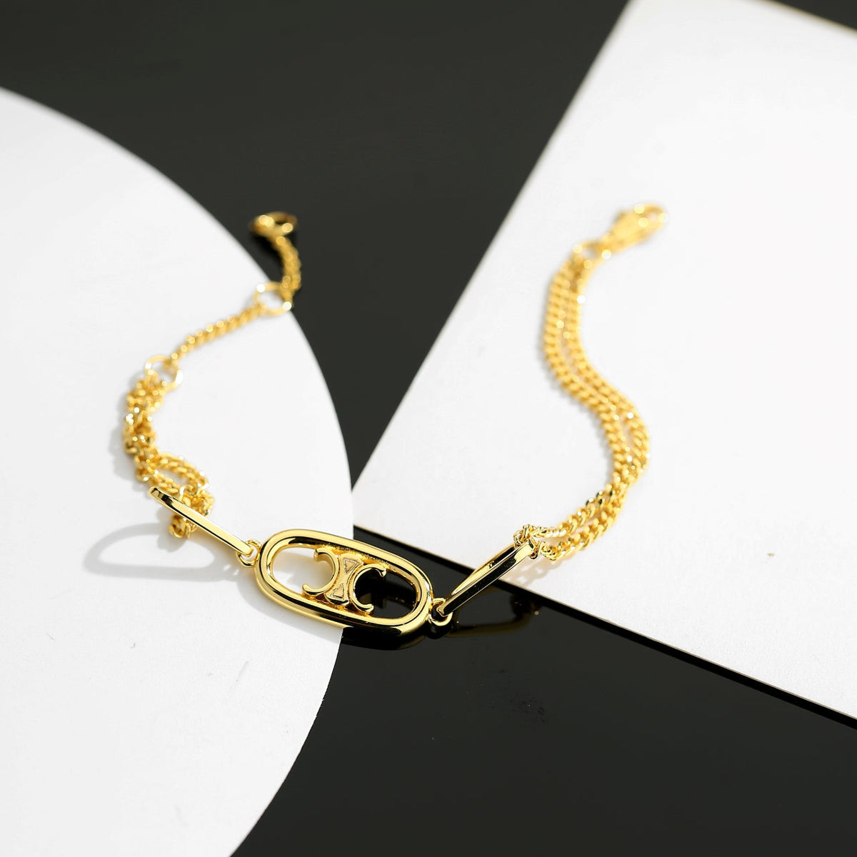 CELINE Brass Triomphe Necklace