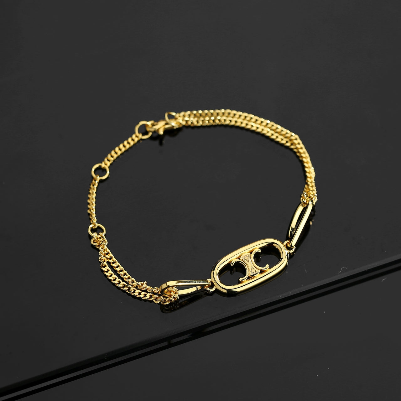 CELINE Brass Triomphe Necklace